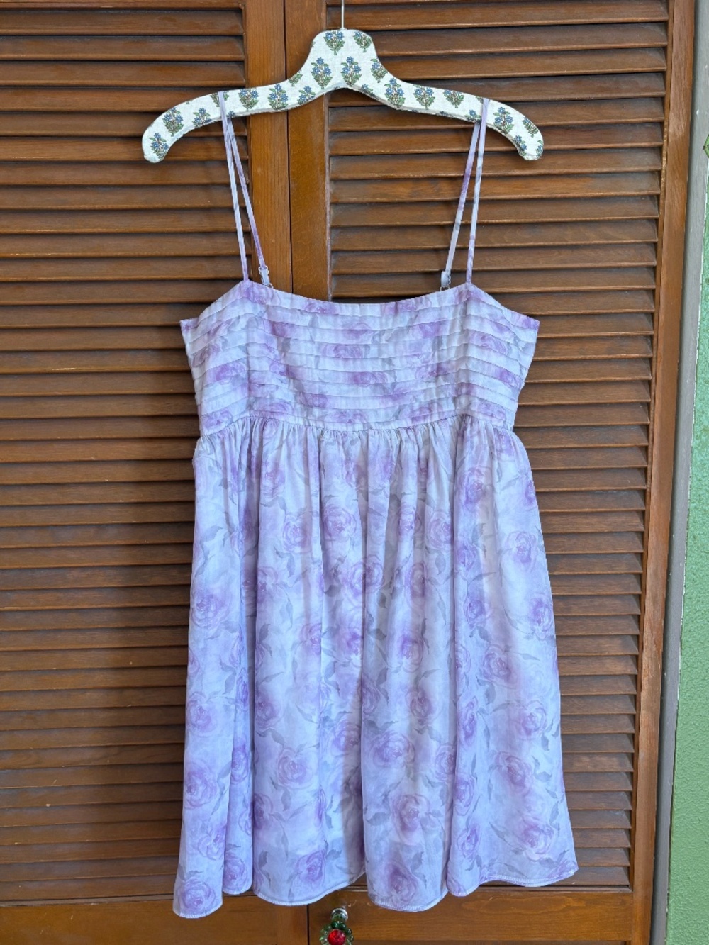 Purple Babydoll Olivia Rodrigo Style Floral Dress, Whimsical Cottagecore, Size M